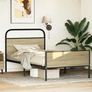 vidaXL ágykeret matrac nélkül 107x203 cm sonoma tölgyfa műfa