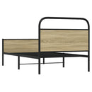 vidaXL ágykeret matrac nélkül 107x203 cm sonoma tölgyfa műfa