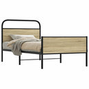 vidaXL ágykeret matrac nélkül 107x203 cm sonoma tölgyfa műfa
