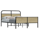 vidaXL ágykeret matrac nélkül 135x190 cm sonoma tölgyfa műfa