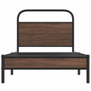 vidaXL ágykeret matrac nélkül 100x190 cm barna tölgyfa műfa