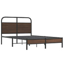vidaXL ágykeret matrac nélkül 135x190 cm barna tölgyfa műfa