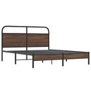 vidaXL ágykeret matrac nélkül 150x200 cm barna tölgyfa műfa