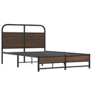 vidaXL ágykeret matrac nélkül 135x190 cm barna tölgyfa műfa