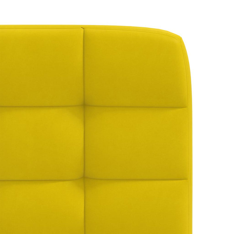 vidaXL 6 db sárga bársony étkezőszék