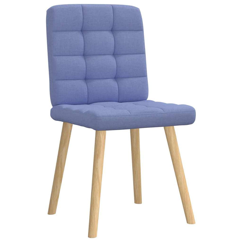 vidaXL étkezőszékek 6 db Jeans kék szövet