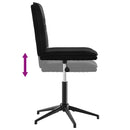 vidaXL 6 db fekete bársony étkezőszék