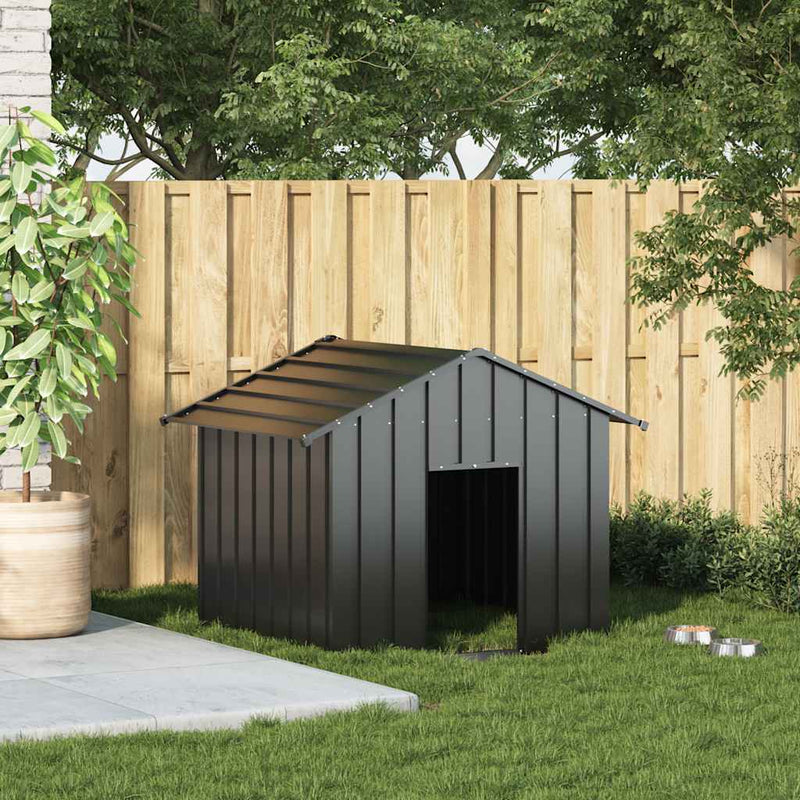 vidaXL Kutyaház tetővel 131x101x102 cm horganyzott acél