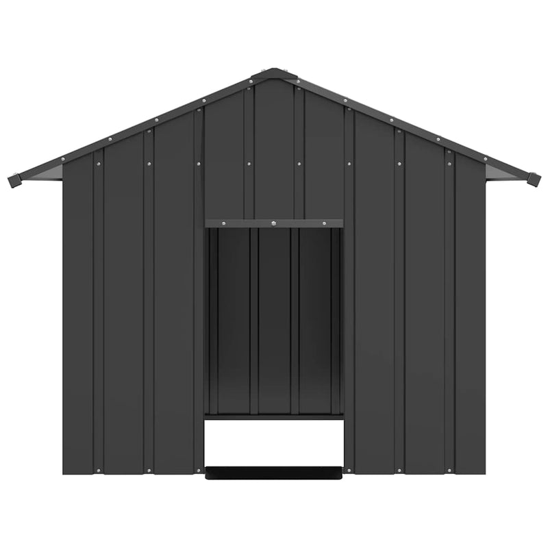 vidaXL Kutyaház tetővel 131x101x102 cm horganyzott acél