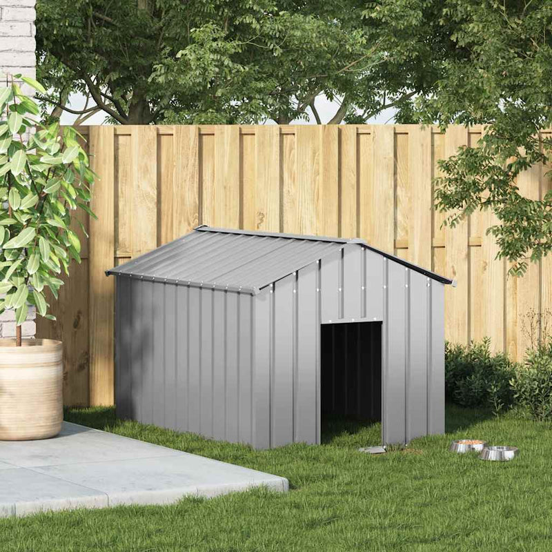 vidaXL Kutyaház tetővel 113x153x101 cm horganyzott acél