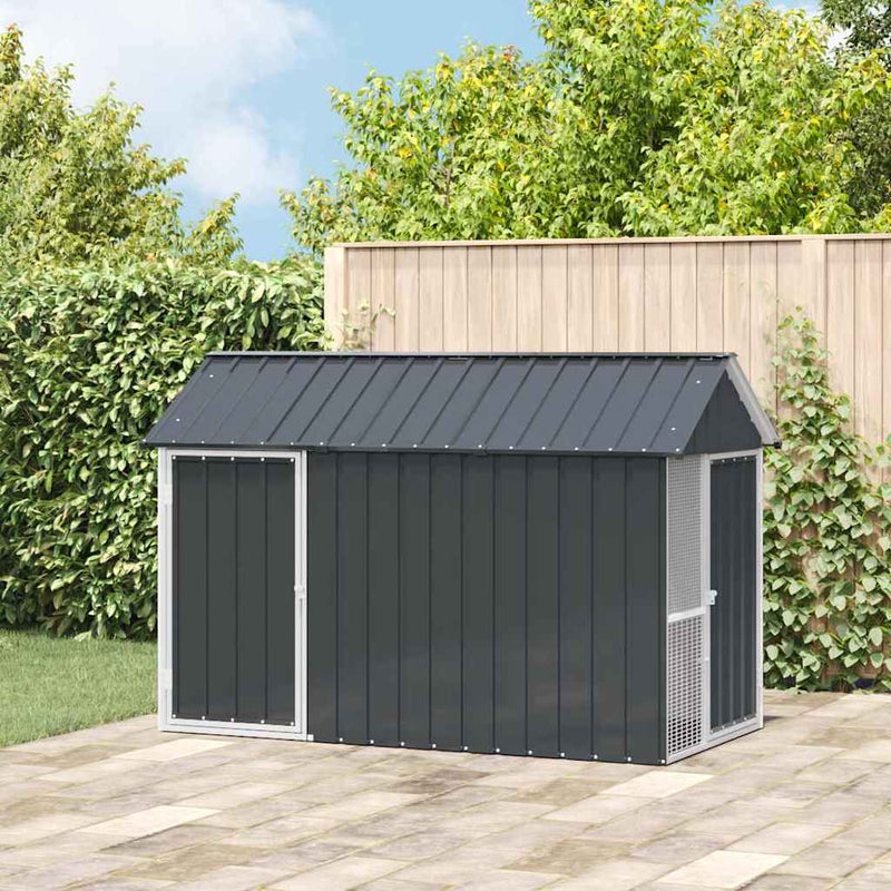 vidaXL Madár kalitka Antracit 215 x 112 x 141 cm Horganyzott acél