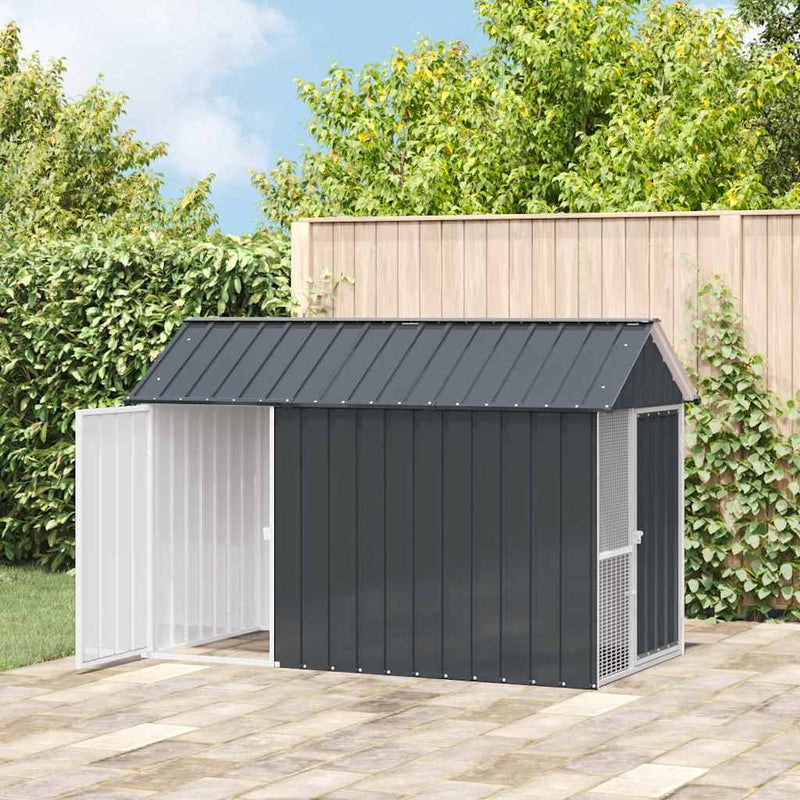 vidaXL Madár kalitka Antracit 215 x 112 x 141 cm Horganyzott acél