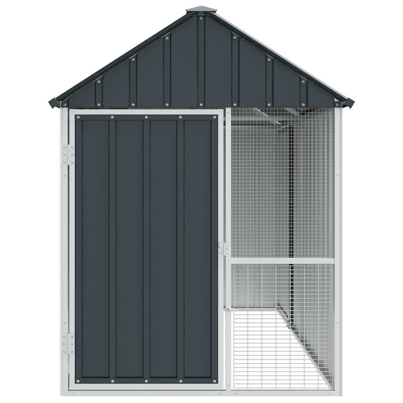 vidaXL Madár kalitka Antracit 215 x 112 x 141 cm Horganyzott acél