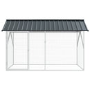 vidaXL Madár kalitka Antracit 227 x 112 x 141 cm Horganyzott acél