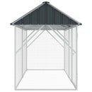 vidaXL Madár kalitka Antracit 227 x 112 x 141 cm Horganyzott acél