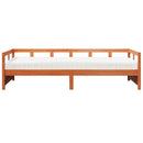vidaXL viaszbarna tömör fenyőfa kanapéágy matraccal 90 x 200 cm