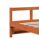 vidaXL viaszbarna tömör fenyőfa kanapéágy matraccal 90 x 200 cm