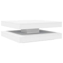 vidaXL fehér dohányzóasztal 360 fokban forgatható 90x90x34,5 cm