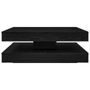 vidaXL fekete dohányzóasztal 360 fokban forgatható 90x90x34,5 cm