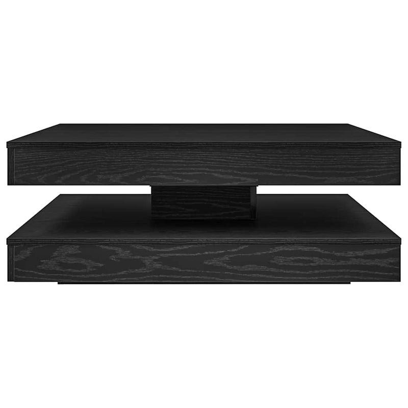 vidaXL fekete dohányzóasztal 360 fokban forgatható 90x90x34,5 cm