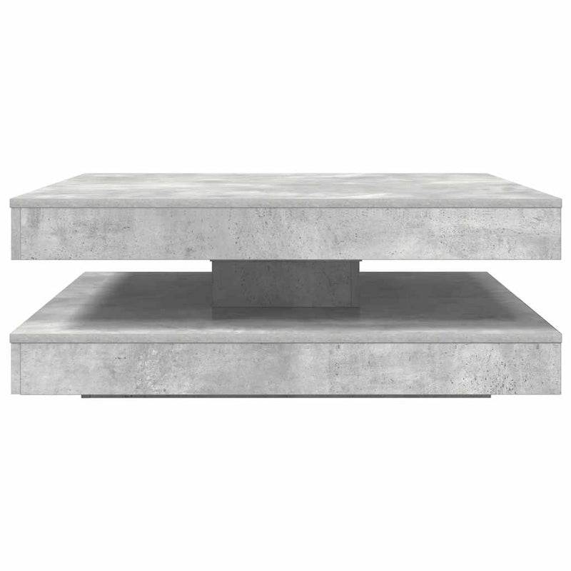 vidaXL betonszürke dohányzóasztal 360 fokban forgatható 90x90x34,5 cm