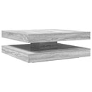 vidaXL szürke sonoma dohányzóasztal 360 fokban forgatható 90x90x34,5cm