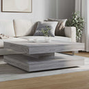 vidaXL szürke sonoma dohányzóasztal 360 fokban forgatható 90x90x34,5cm