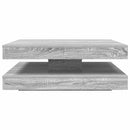 vidaXL szürke sonoma dohányzóasztal 360 fokban forgatható 90x90x34,5cm
