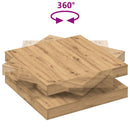 vidaXL kézművestölgy dohányzóasztal 360 fokban forgatható 90x90x34,5cm