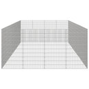 vidaXL 24 paneles horganyzott vas szabadon álló állatketrec 54x100 cm