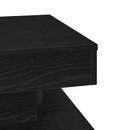 vidaXL fekete dohányzóasztal 360 fokban forgatható 50x50x34,5 cm