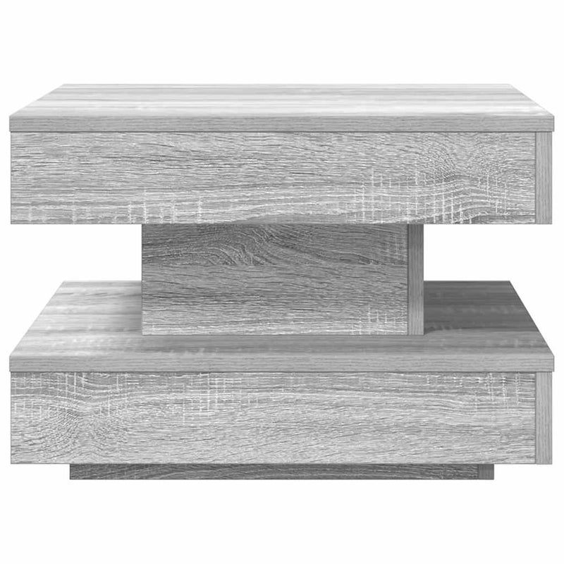 vidaXL szürke sonoma dohányzóasztal 360 fokban forgatható 50x50x34,5cm