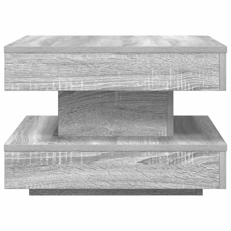 vidaXL szürke sonoma dohányzóasztal 360 fokban forgatható 50x50x34,5cm