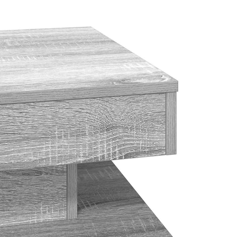 vidaXL szürke sonoma dohányzóasztal 360 fokban forgatható 50x50x34,5cm