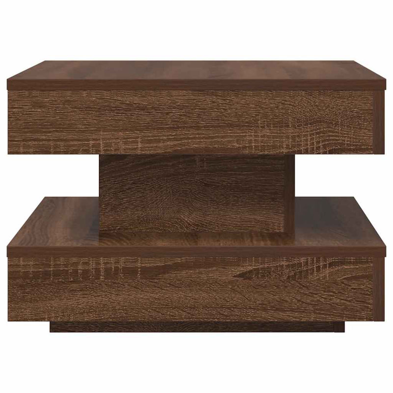 vidaXL barna tölgy dohányzóasztal 360 fokban forgatható 50x50x34,5 cm
