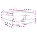 vidaXL fekete dohányzóasztal 360 fokban forgatható 70x70x34,5 cm