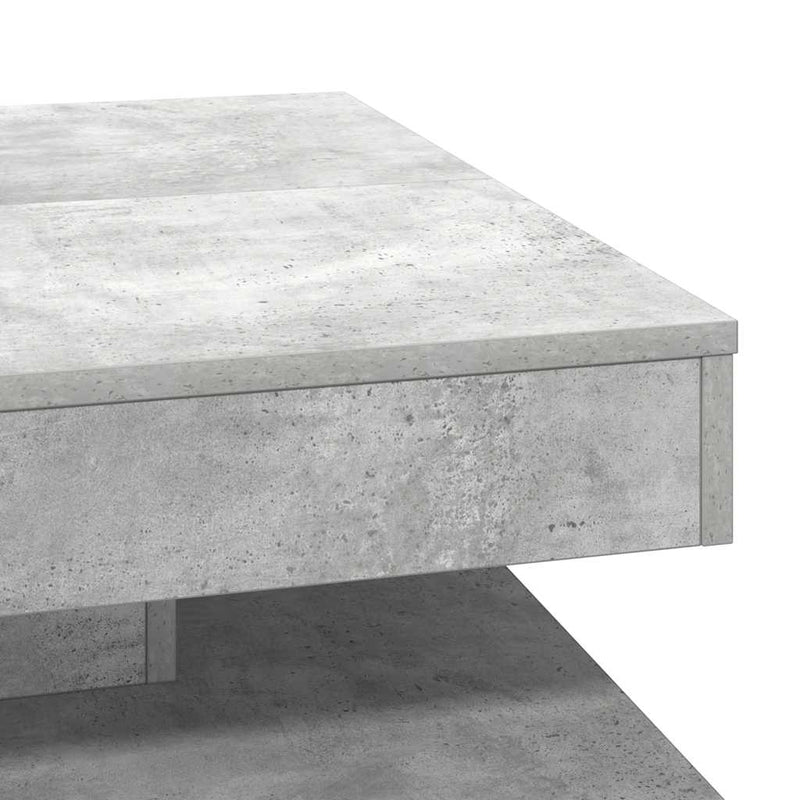 vidaXL betonszürke dohányzóasztal 360 fokban forgatható 70x70x34,5 cm