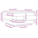 vidaXL szürke sonoma dohányzóasztal 360 fokban forgatható 70x70x34,5cm