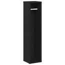 vidaXL fekete fürdőszobaszekrény tekercstartóval 20,5x20x90 cm