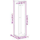 vidaXL sonoma tölgy fürdőszobaszekrény tekercstartóval 20,5x20x90 cm
