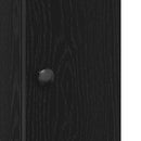 vidaXL fekete fürdőszobaszekrény tekercstartóval 20,5x22x72 cm