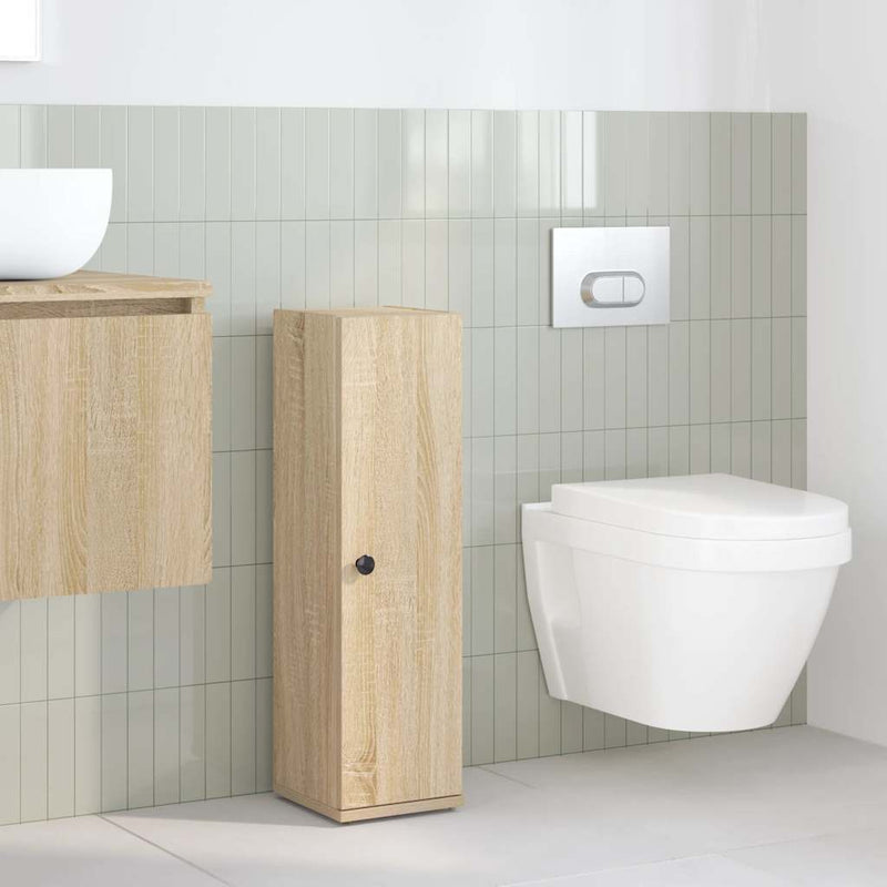 vidaXL sonoma tölgy fürdőszobaszekrény tekercstartóval 20,5x22x72 cm