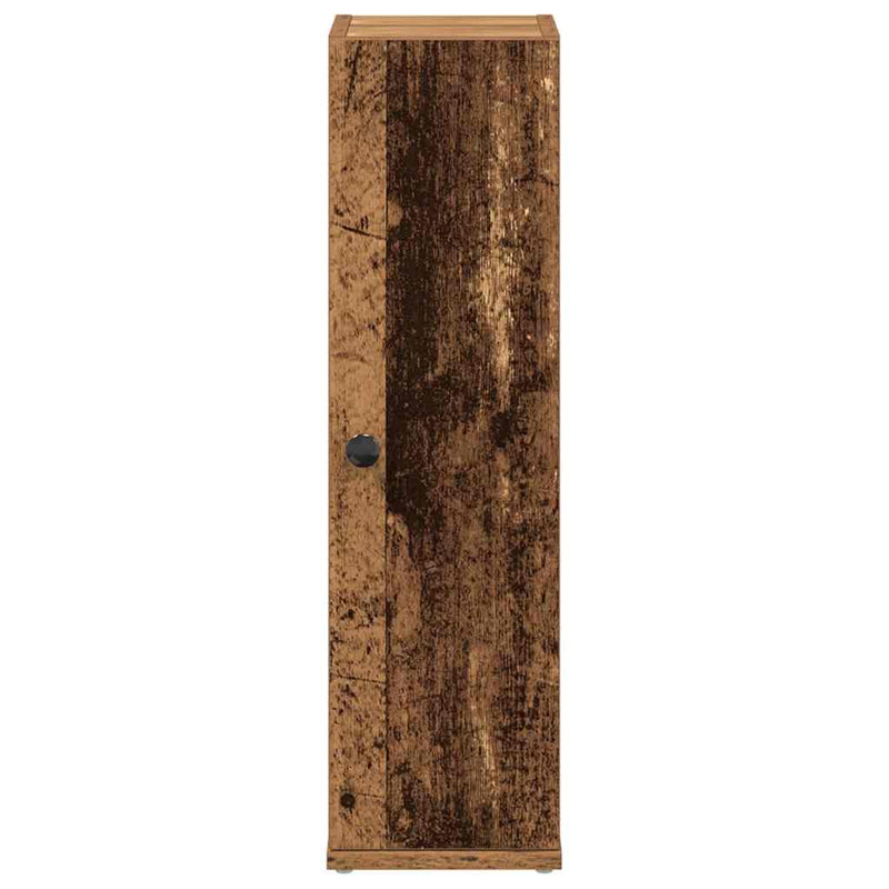 vidaXL antik fa színű fürdőszobaszekrény tekercstartóval 20,5x22x72 cm