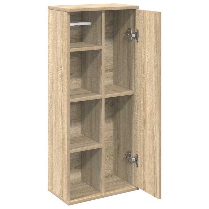 vidaXL sonoma tölgy fürdőszobaszekrény tekercstartóval 39x22x90 cm