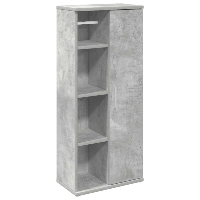 vidaXL betonszürke fürdőszobaszekrény tekercstartóval 39x22x90 cm