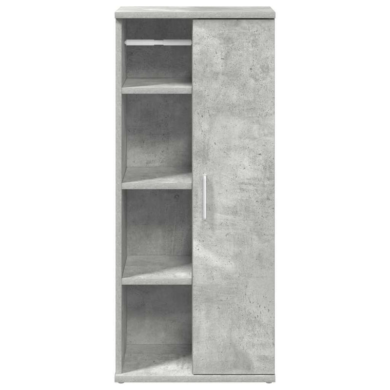 vidaXL betonszürke fürdőszobaszekrény tekercstartóval 39x22x90 cm