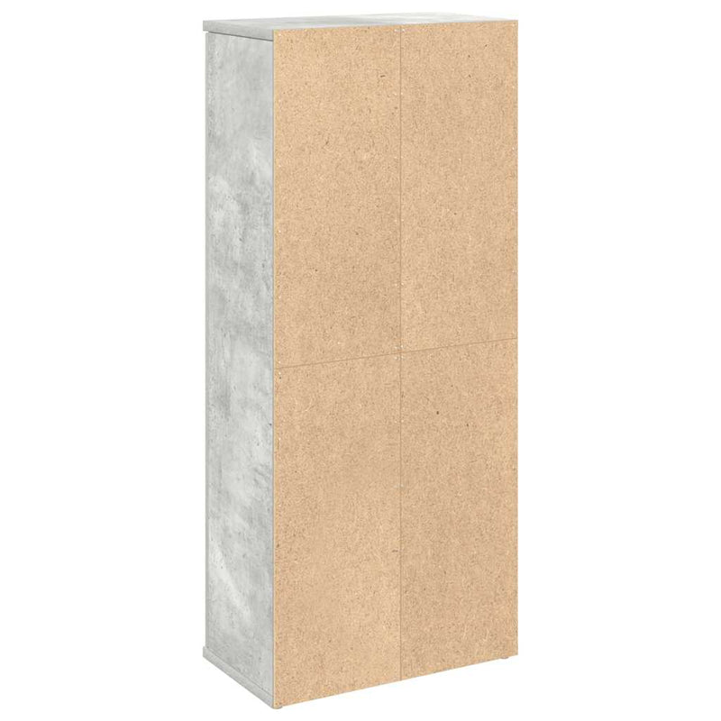 vidaXL betonszürke fürdőszobaszekrény tekercstartóval 39x22x90 cm
