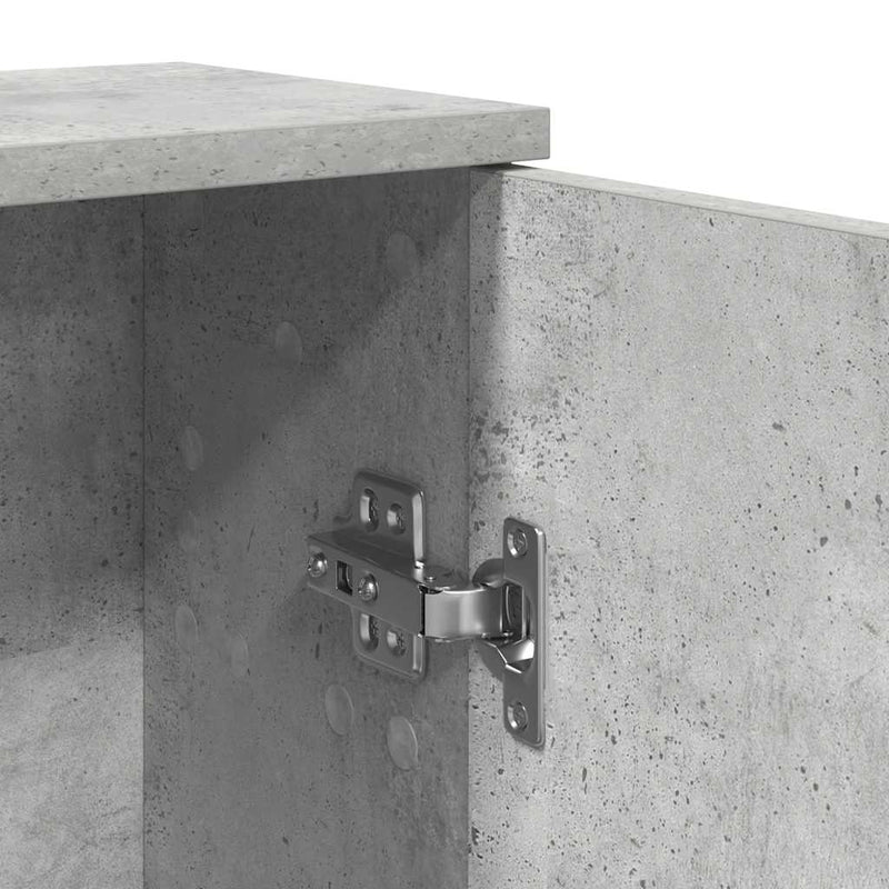 vidaXL betonszürke fürdőszobaszekrény tekercstartóval 39x22x90 cm