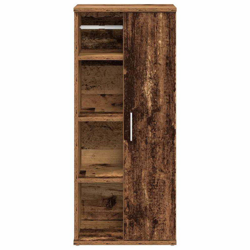vidaXL antik fa színű fürdőszobaszekrény tekercstartóval 39x22x90 cm