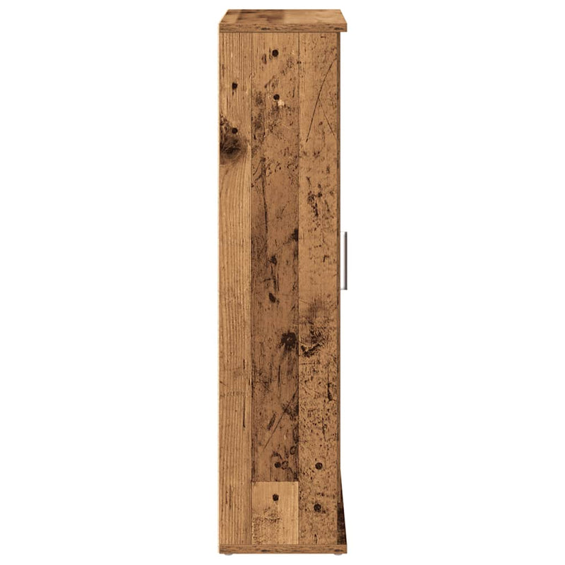 vidaXL antik fa színű fürdőszobaszekrény tekercstartóval 39x22x90 cm